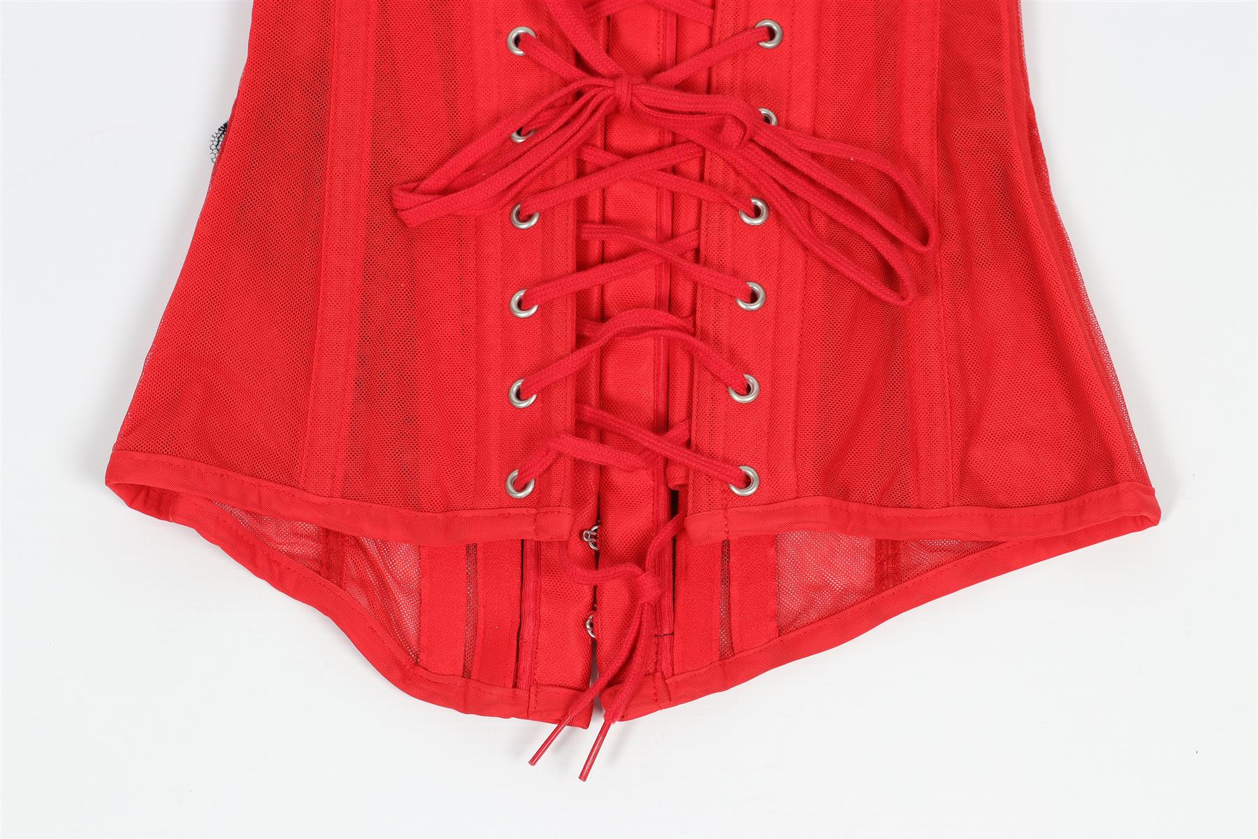 AGENT PROVOCATEUR RED MESH CORSET SMALL A-B - Image 6