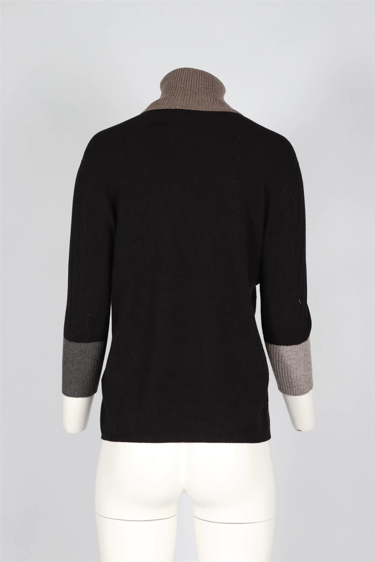 AGNONA BLACK CASHMERE TURTLENECK SWEATER IT 48 UK16 - Image 4