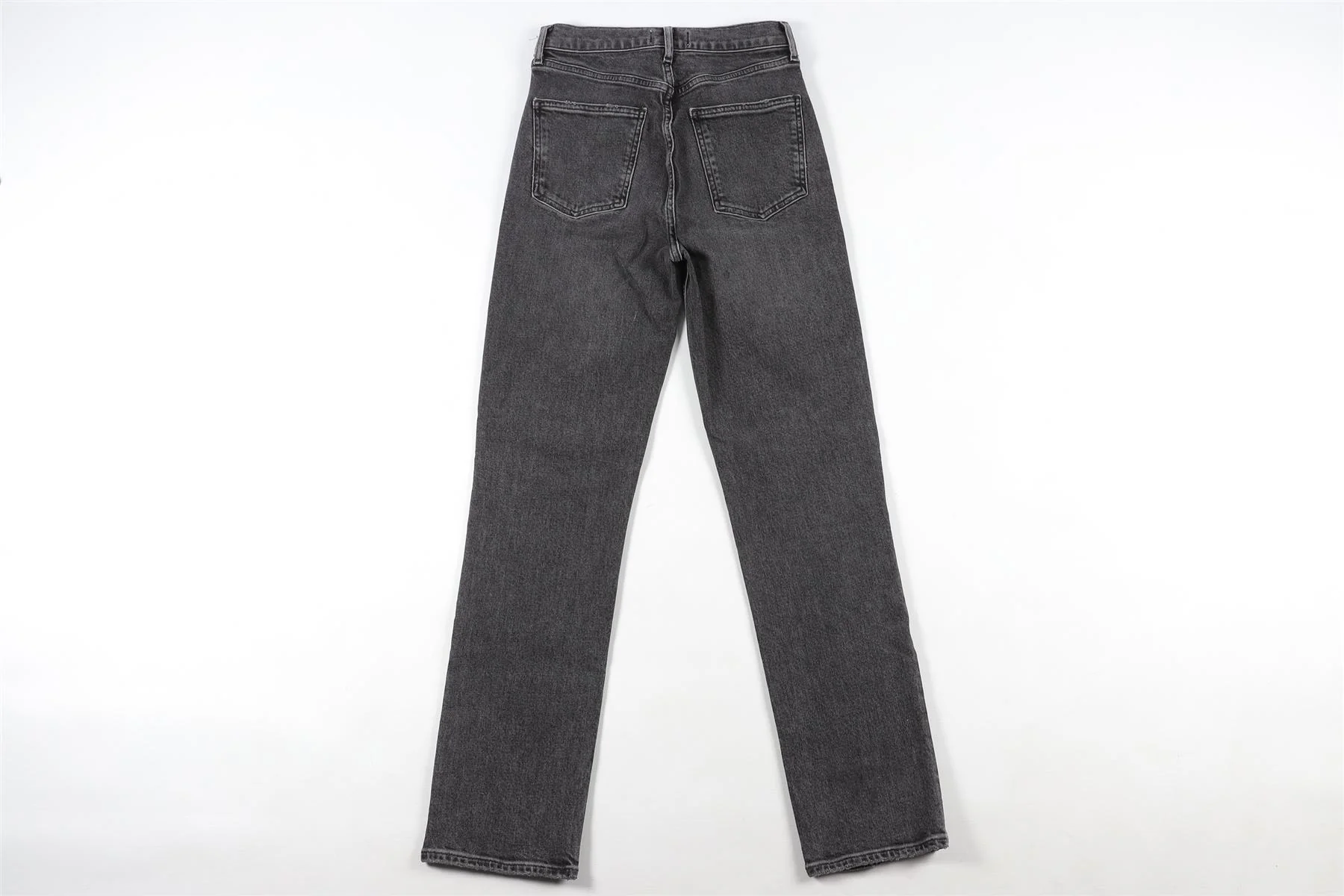 AGOLDE BLACK HIGH RISE STRAIGHT LEG JEANS W24 UK 6 - Image 4