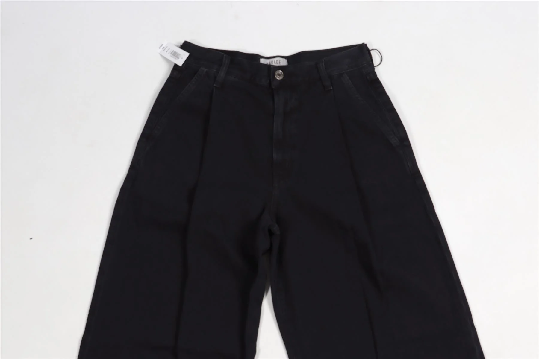 AGOLDE BLACK HIGH RISE WIDE LEG JEANS W24 UK 6 - Image 3