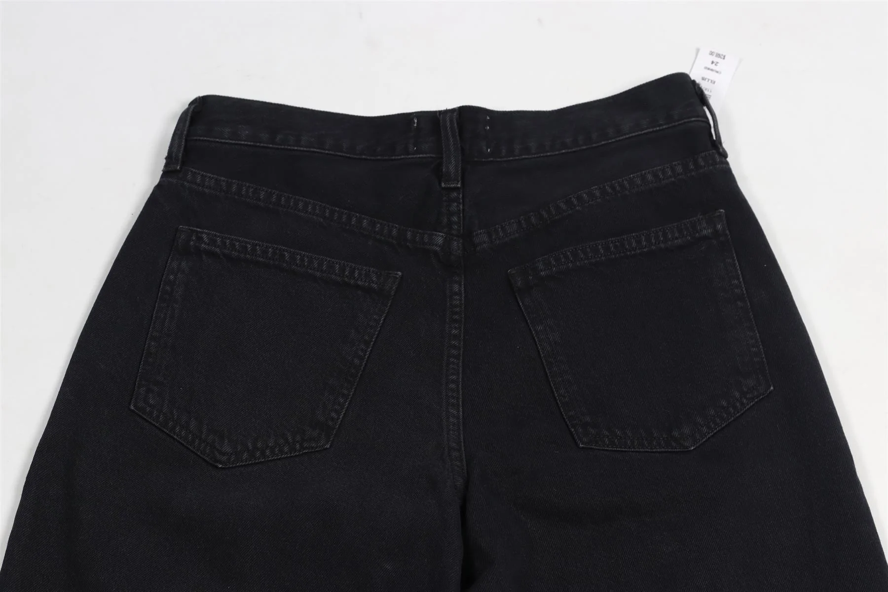 AGOLDE BLACK HIGH RISE WIDE LEG JEANS W24 UK 6 - Image 5