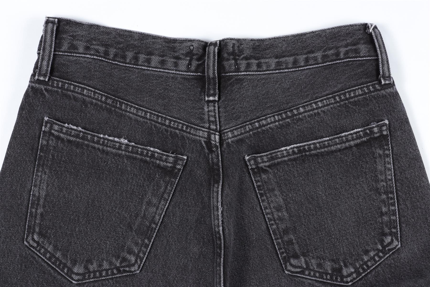 AGOLDE BLACK HIGH RISE WIDE LEG JEANS W24 UK 6 - Image 5
