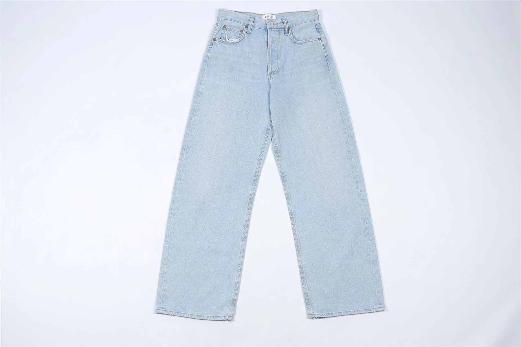 AGOLDE BLUE DENIM JEANS W23 UK 4 - Image 2