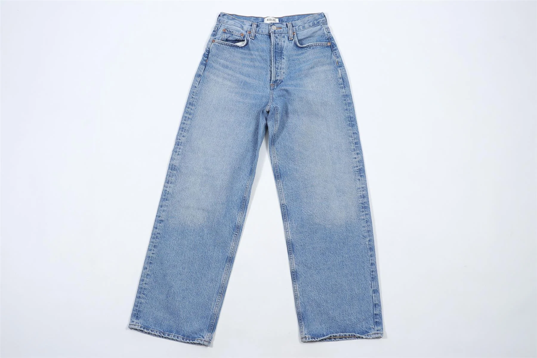 AGOLDE BLUE DENIM JEANS W24 UK 6 - Image 2