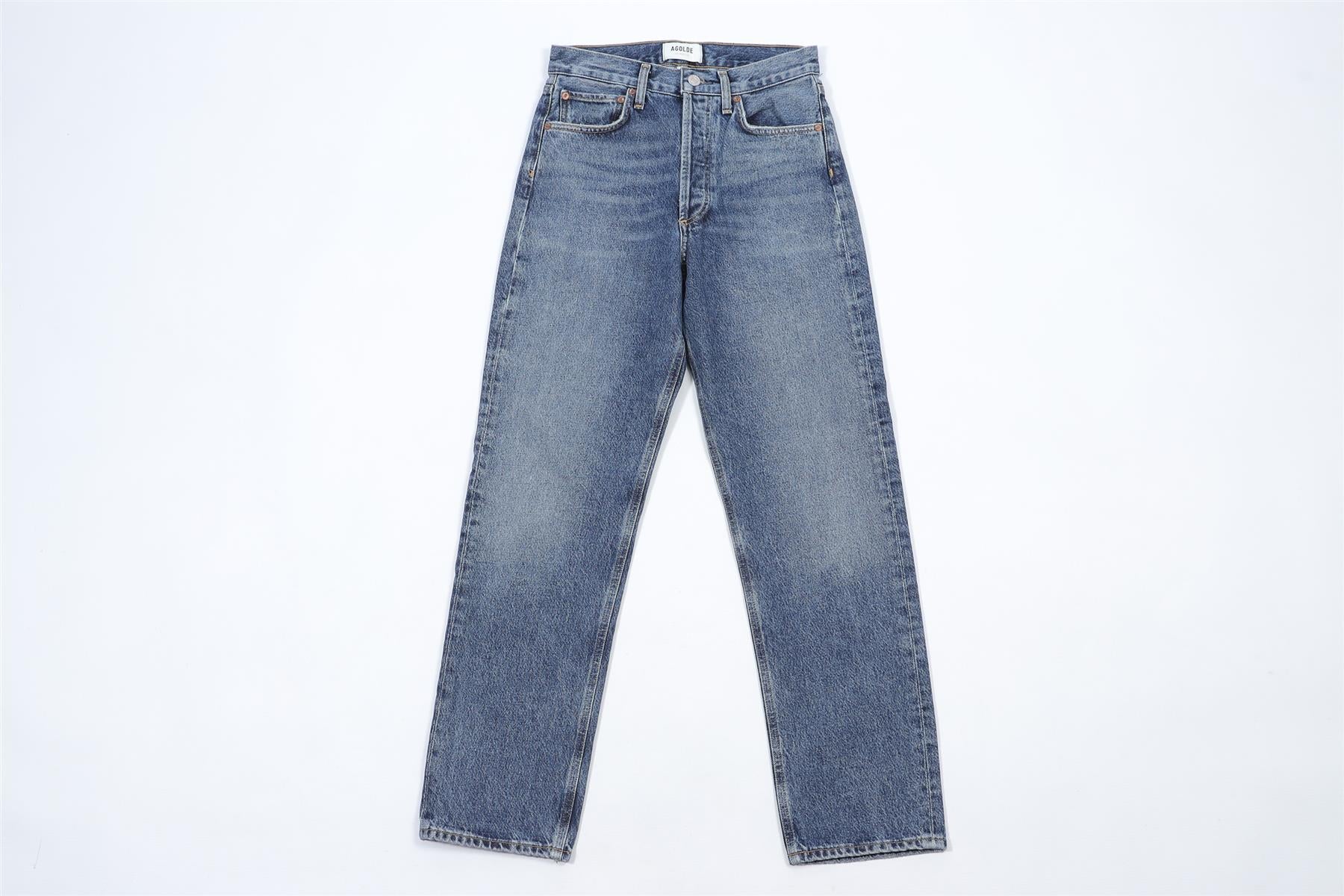 AGOLDE BLUE DENIM JEANS W24 UK 6 - Image 2