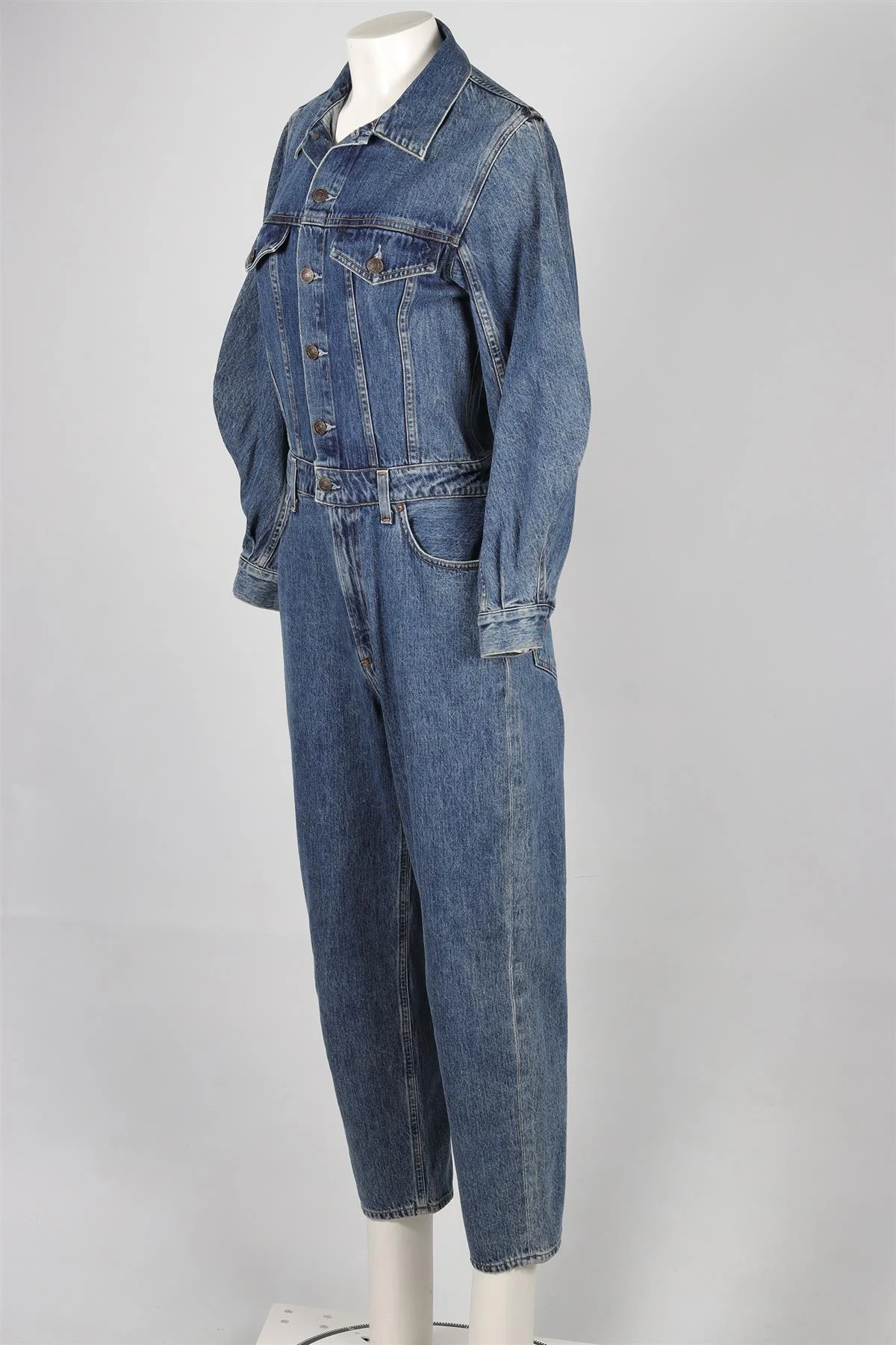 AGOLDE BLUE DENIM JUMPSUIT US 4 UK 8 - Image 3