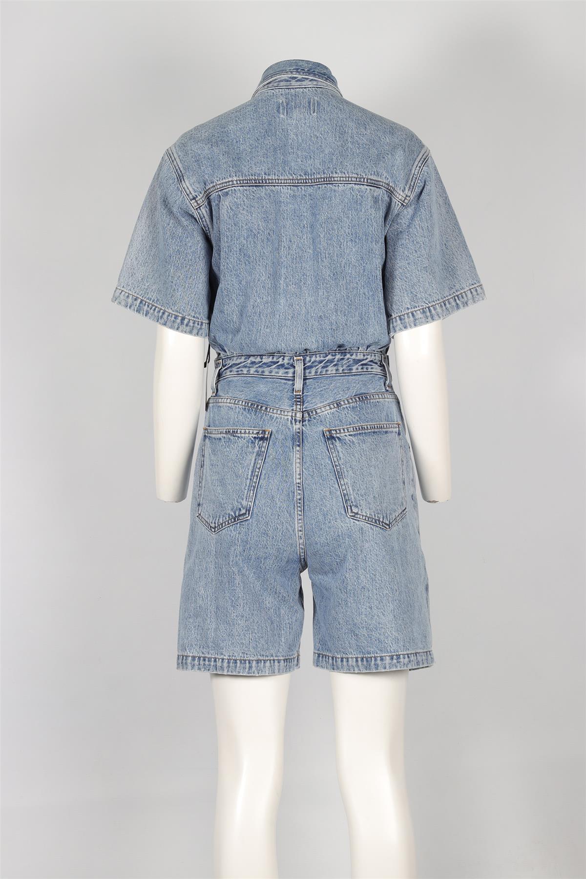 AGOLDE BLUE DENIM PLAYSUIT US 4 UK 8 - Image 4