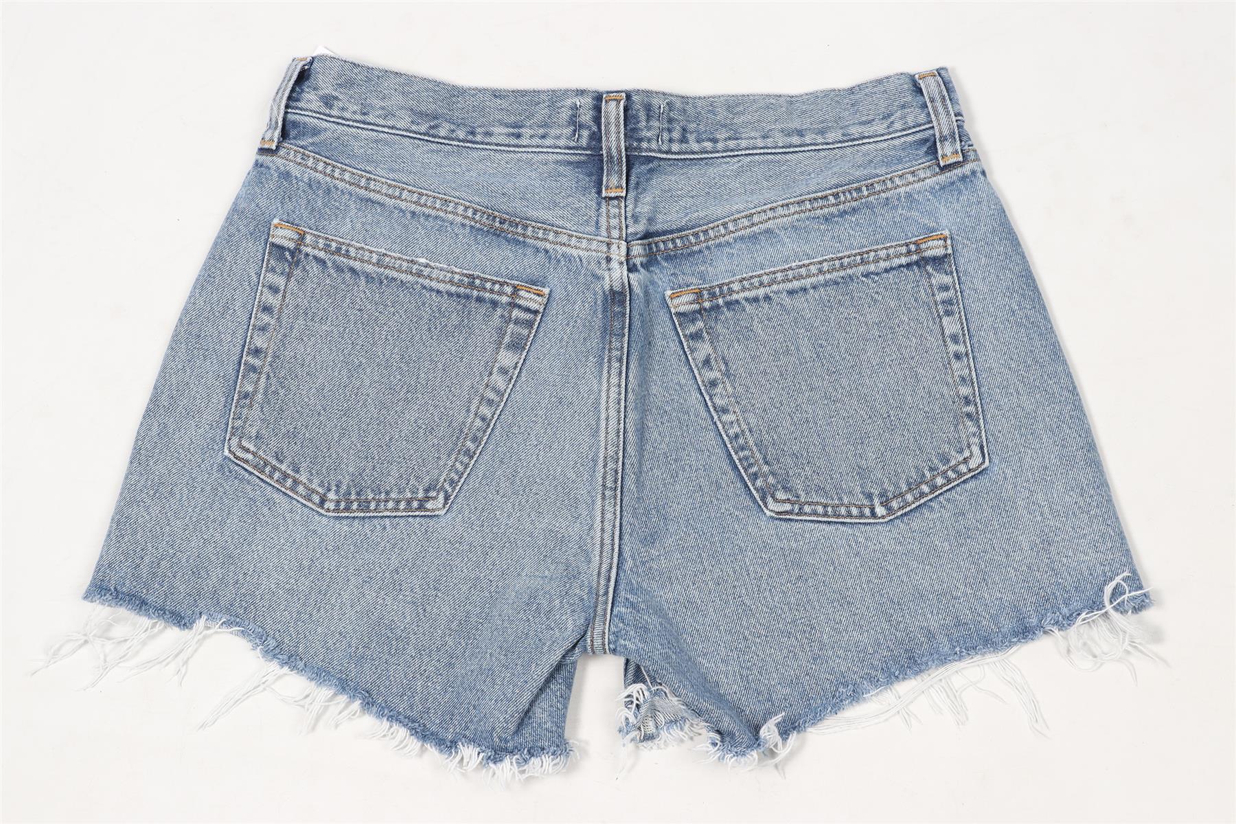 AGOLDE BLUE HIGH RISE DENIM SHORTS W28 UK 10 - Image 4