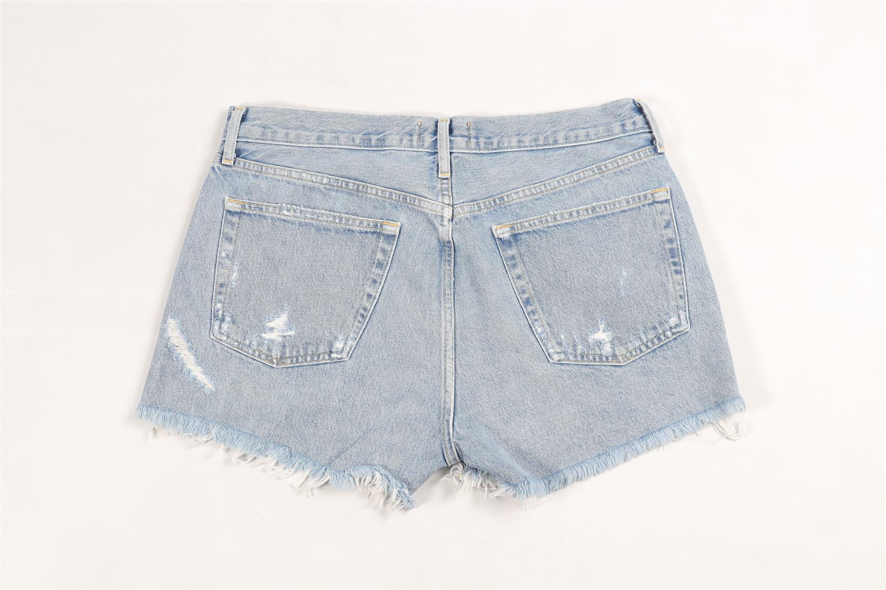 AGOLDE BLUE HIGH RISE DENIM SHORTS W29 UK 10-12 - Image 4