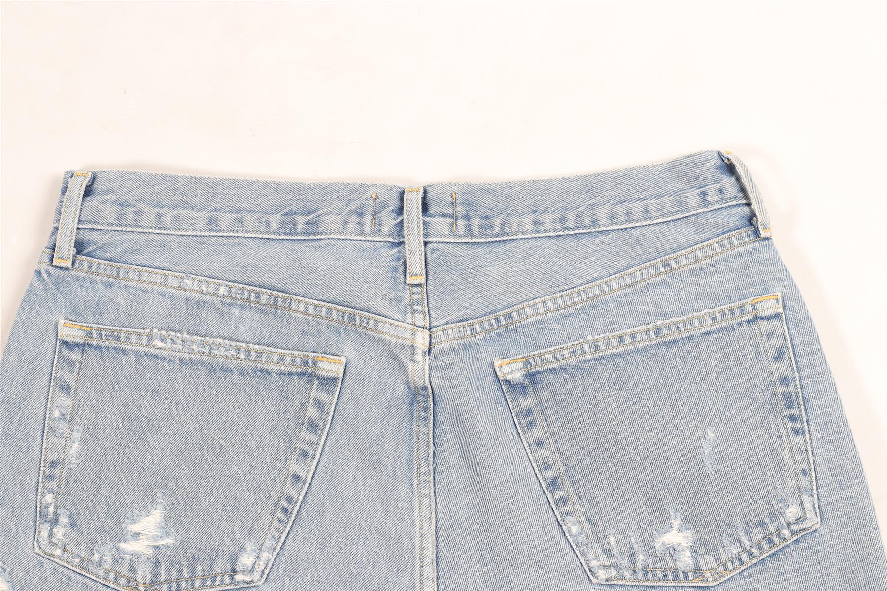AGOLDE BLUE HIGH RISE DENIM SHORTS W29 UK 10-12 - Image 5