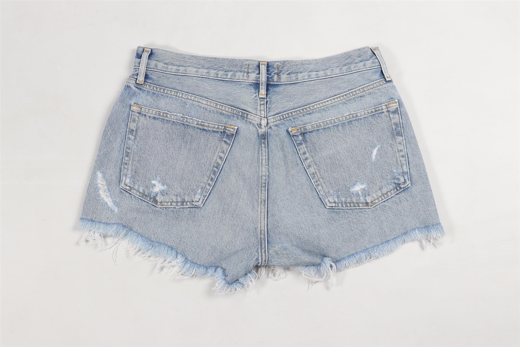 AGOLDE BLUE HIGH RISE DENIM SHORTS W29 UK 10-12 - Image 4