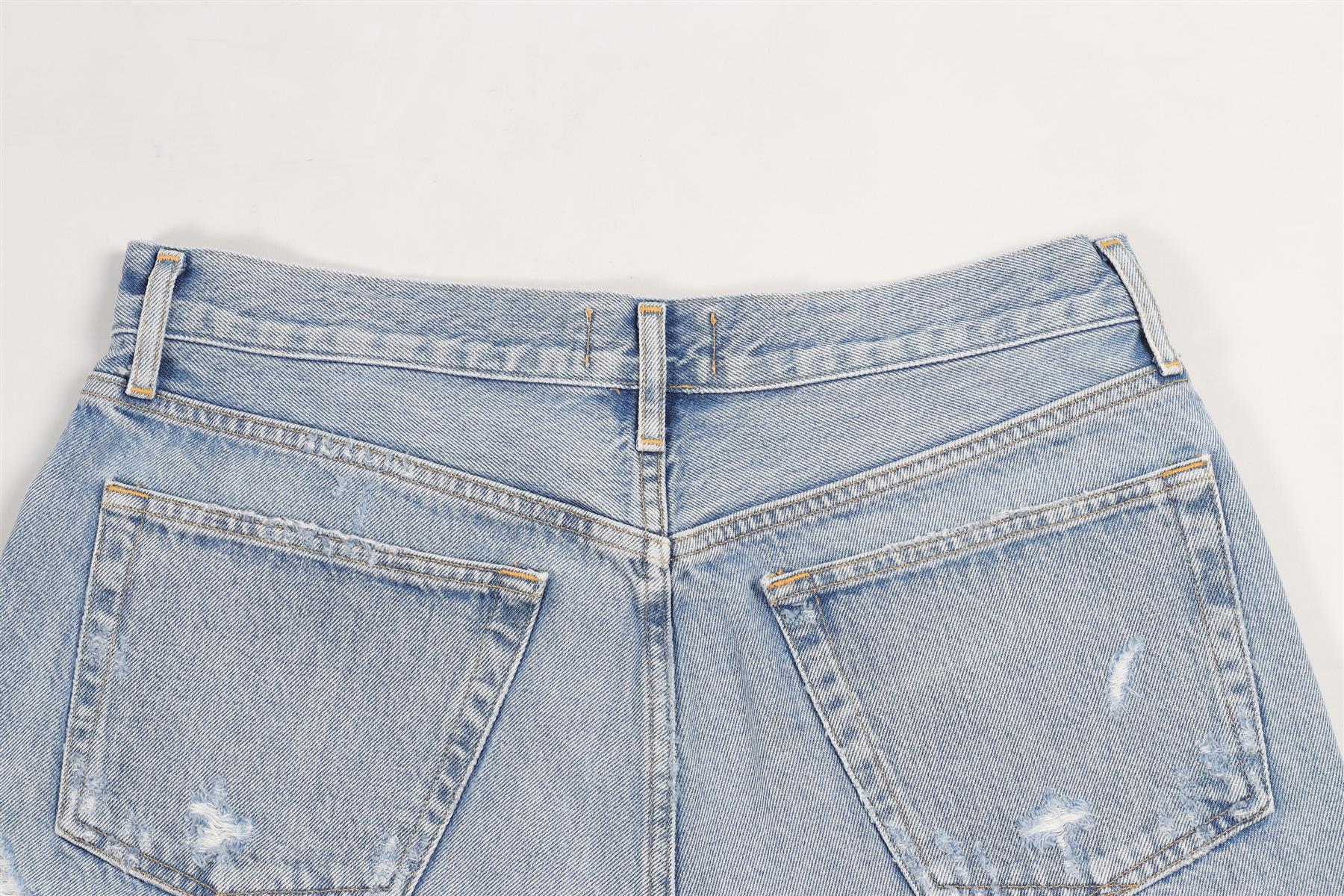 AGOLDE BLUE HIGH RISE DENIM SHORTS W29 UK 10-12 - Image 5