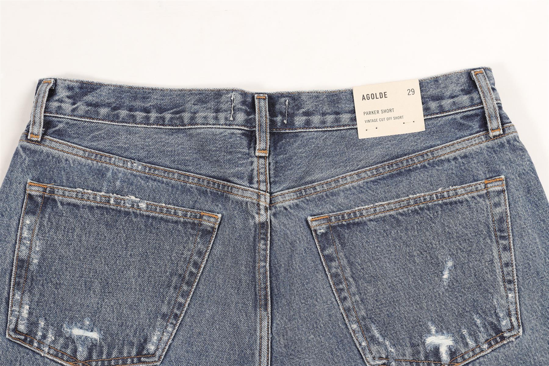 AGOLDE BLUE HIGH RISE DENIM SHORTS W29 UK 10-12 - Image 5