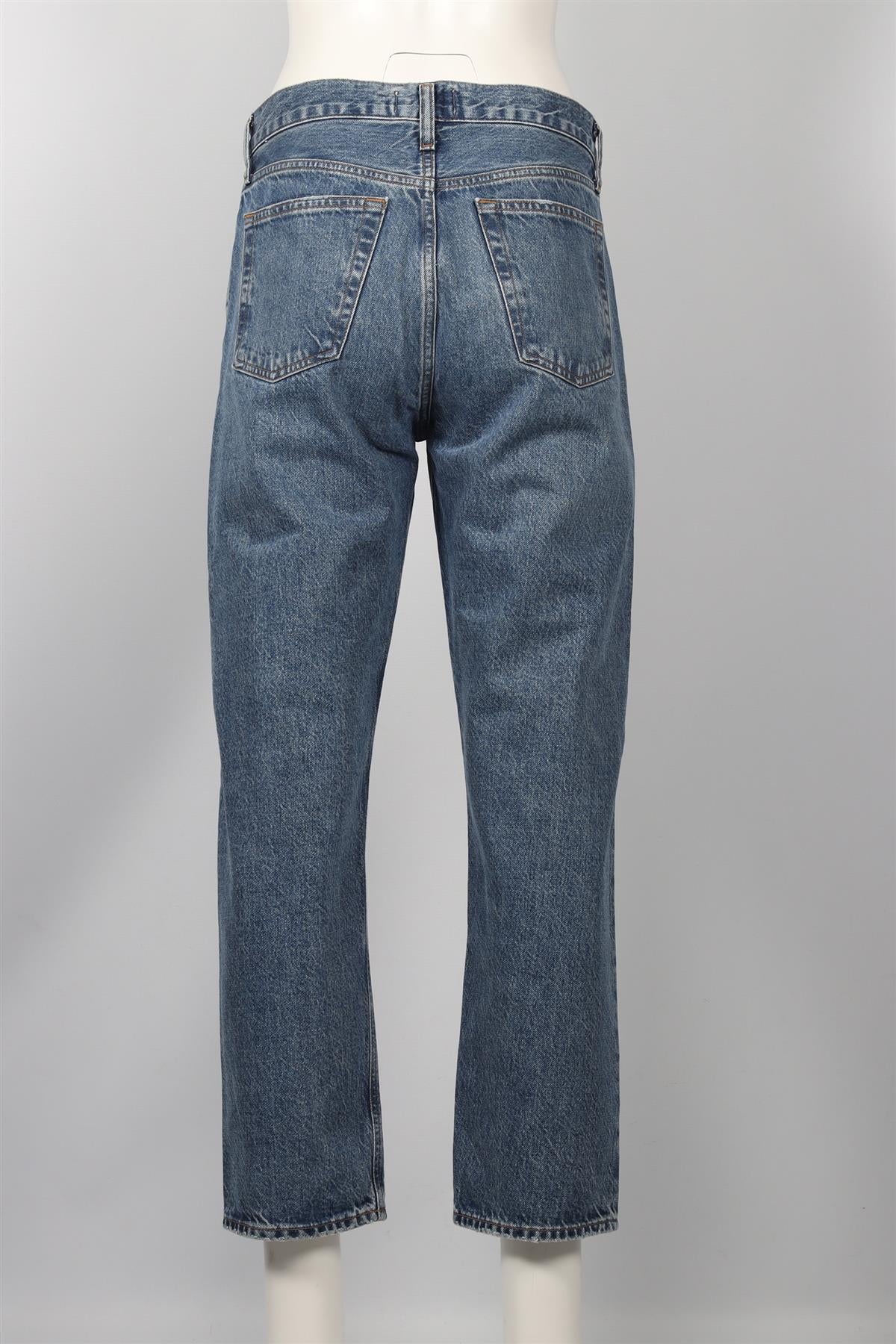 AGOLDE BLUE HIGH RISE STRAIGHT LEG JEANS W27 UK 8-10 - Image 5