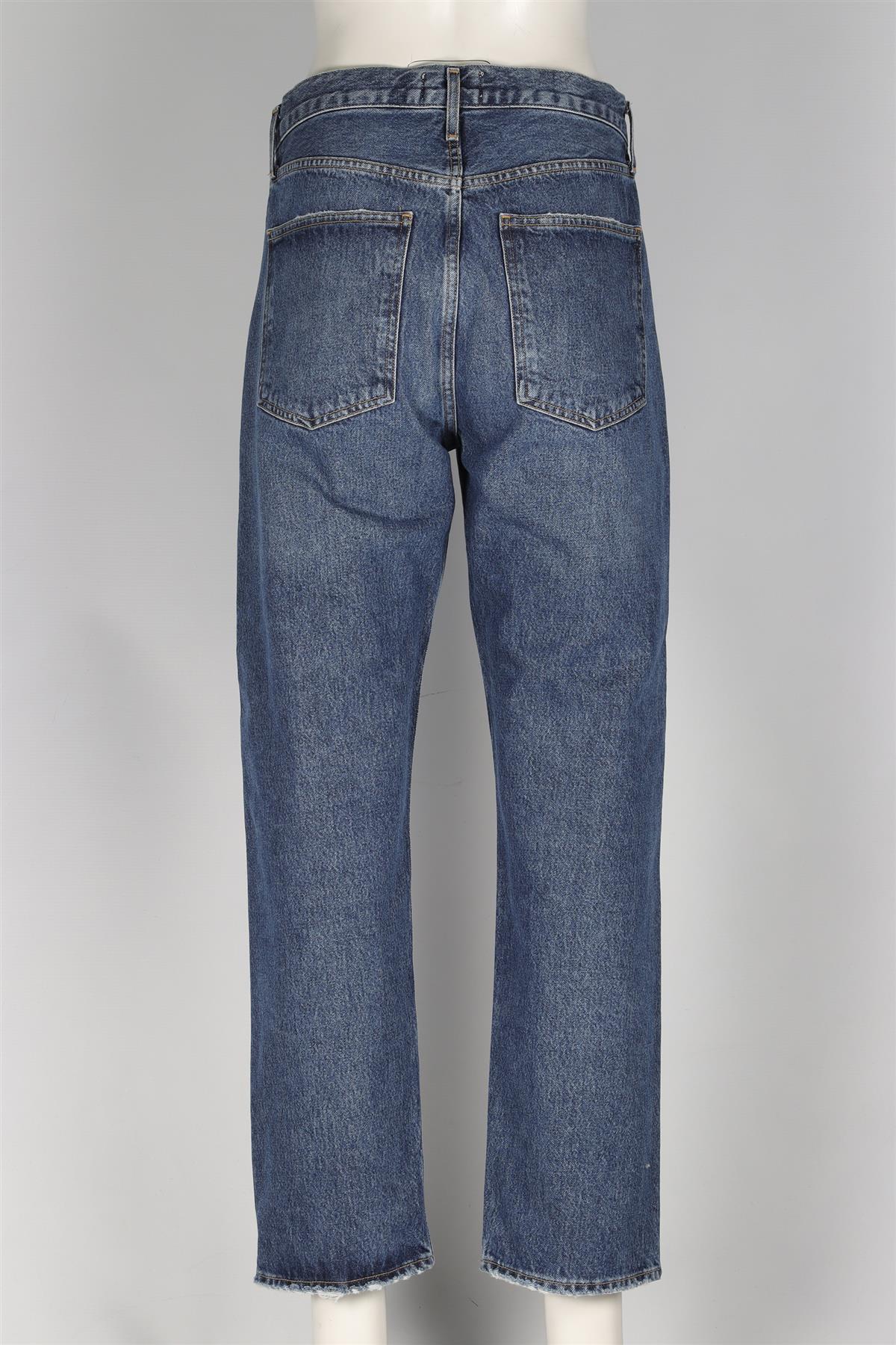 AGOLDE BLUE HIGH RISE STRAIGHT LEG JEANS W29 UK 10-12 - Image 4