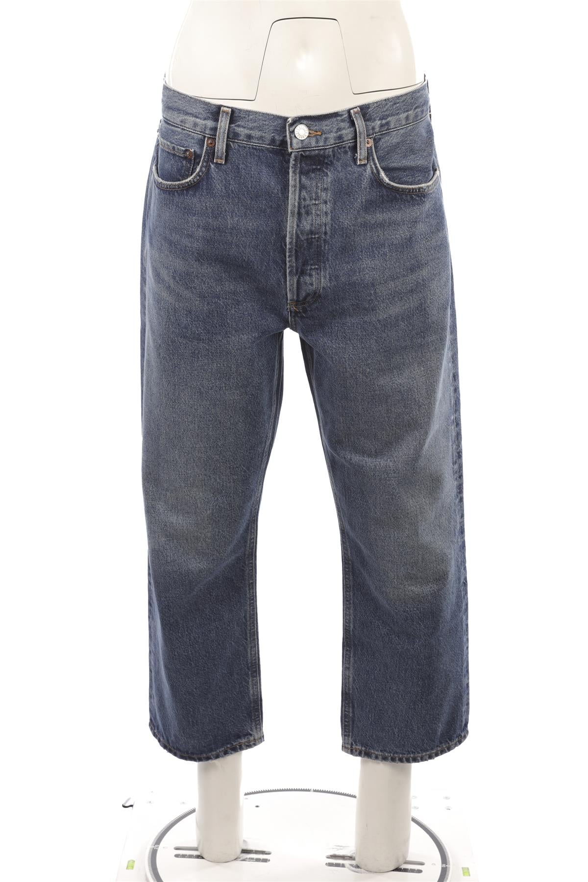AGOLDE BLUE HIGH RISE STRAIGHT LEG JEANS W30 - Image 2