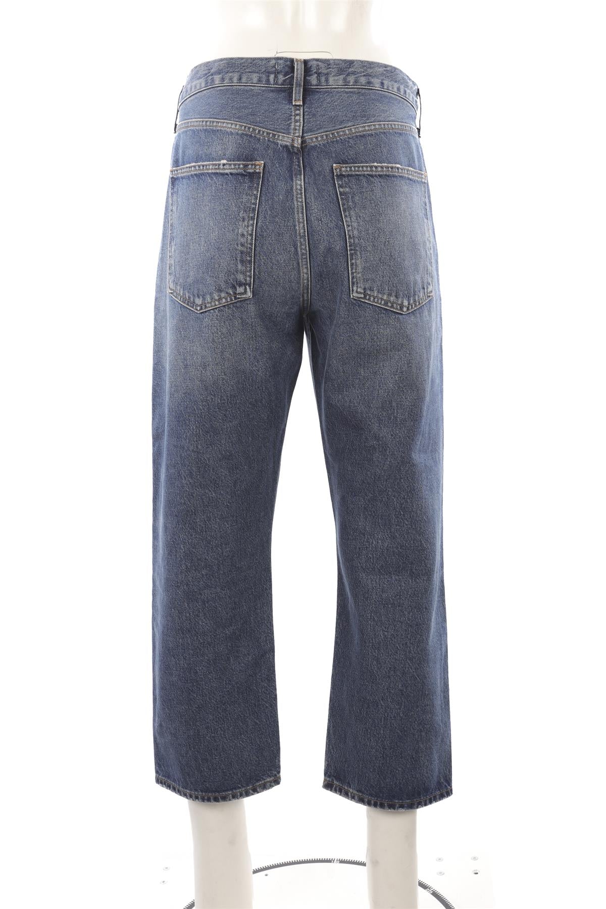 AGOLDE BLUE HIGH RISE STRAIGHT LEG JEANS W30 - Image 4