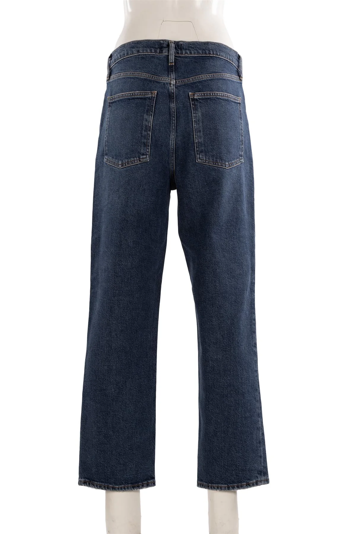 AGOLDE BLUE HIGH RISE STRAIGHT LEG JEANS W30 UK 12 - Image 4