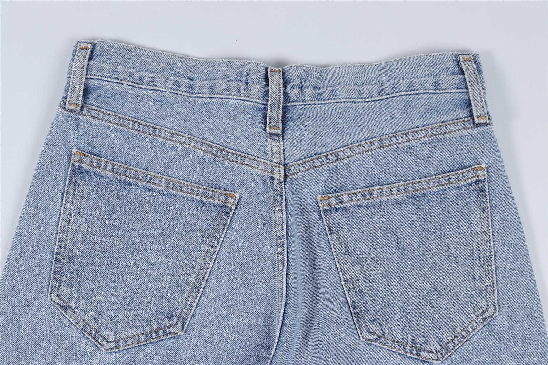 AGOLDE BLUE HIGH RISE WIDE LEG JEANS W24 UK 6 - Image 5