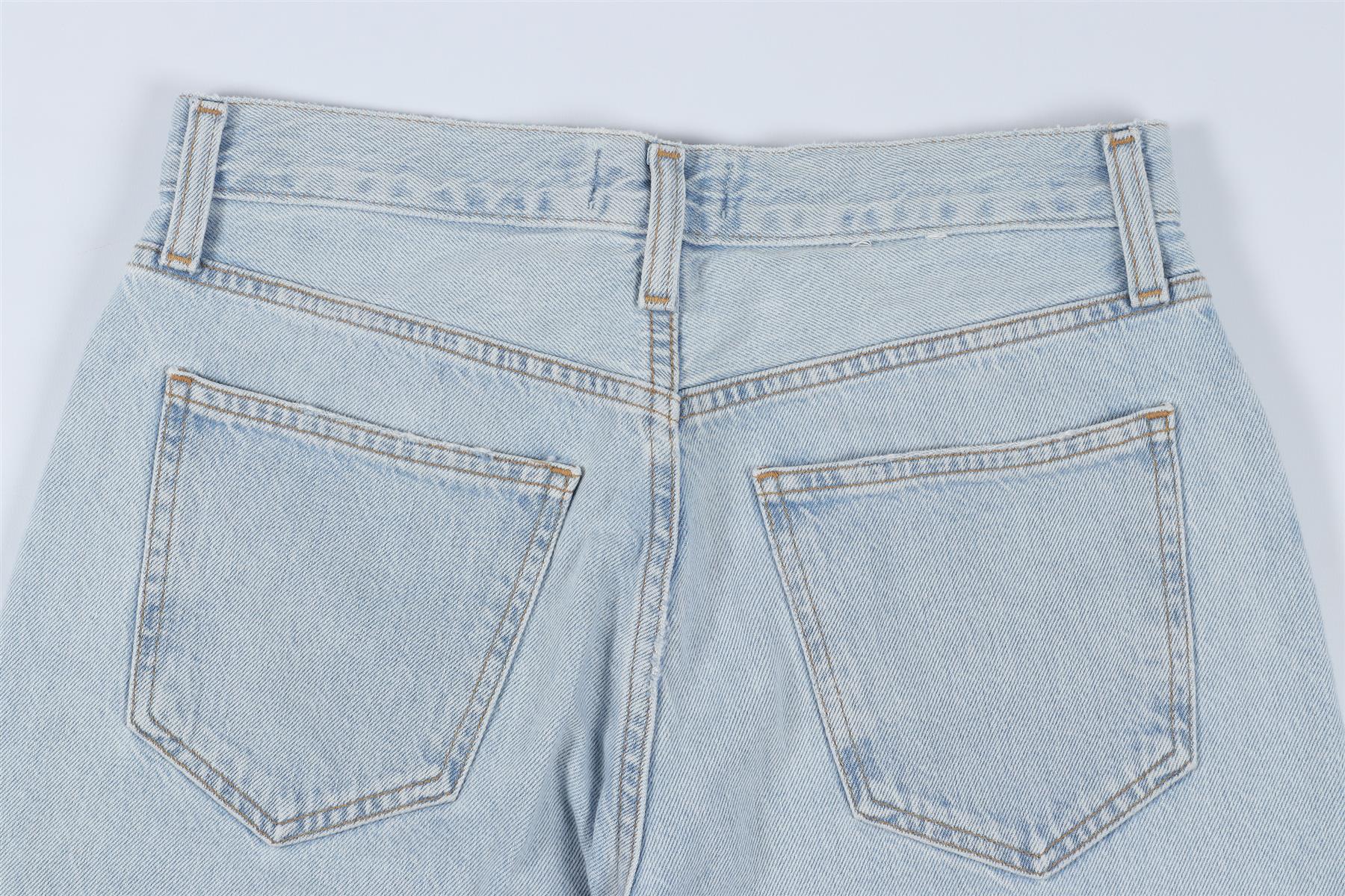 AGOLDE BLUE HIGH RISE WIDE LEG JEANS W24 UK 6 - Image 5