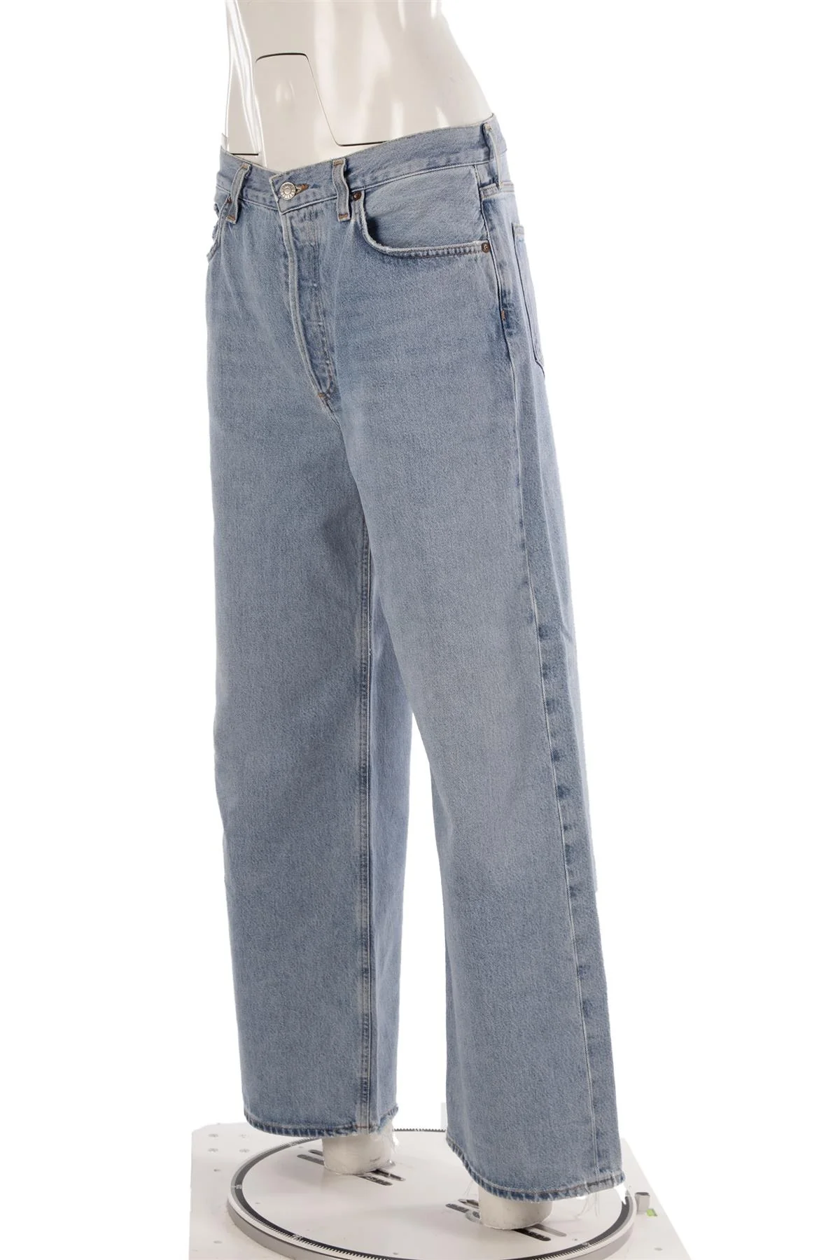 AGOLDE BLUE HIGH RISE WIDE LEG JEANS W28 UK 10 - Image 3
