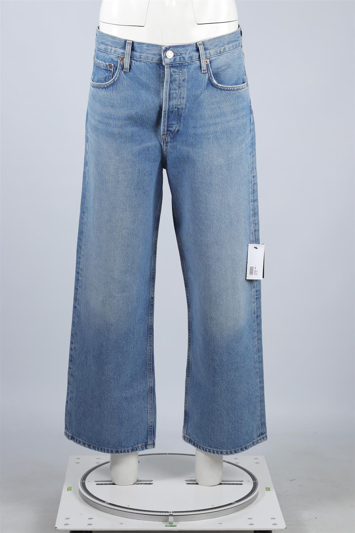 AGOLDE BLUE HIGH RISE WIDE LEG JEANS W30 UK 12 - Image 2