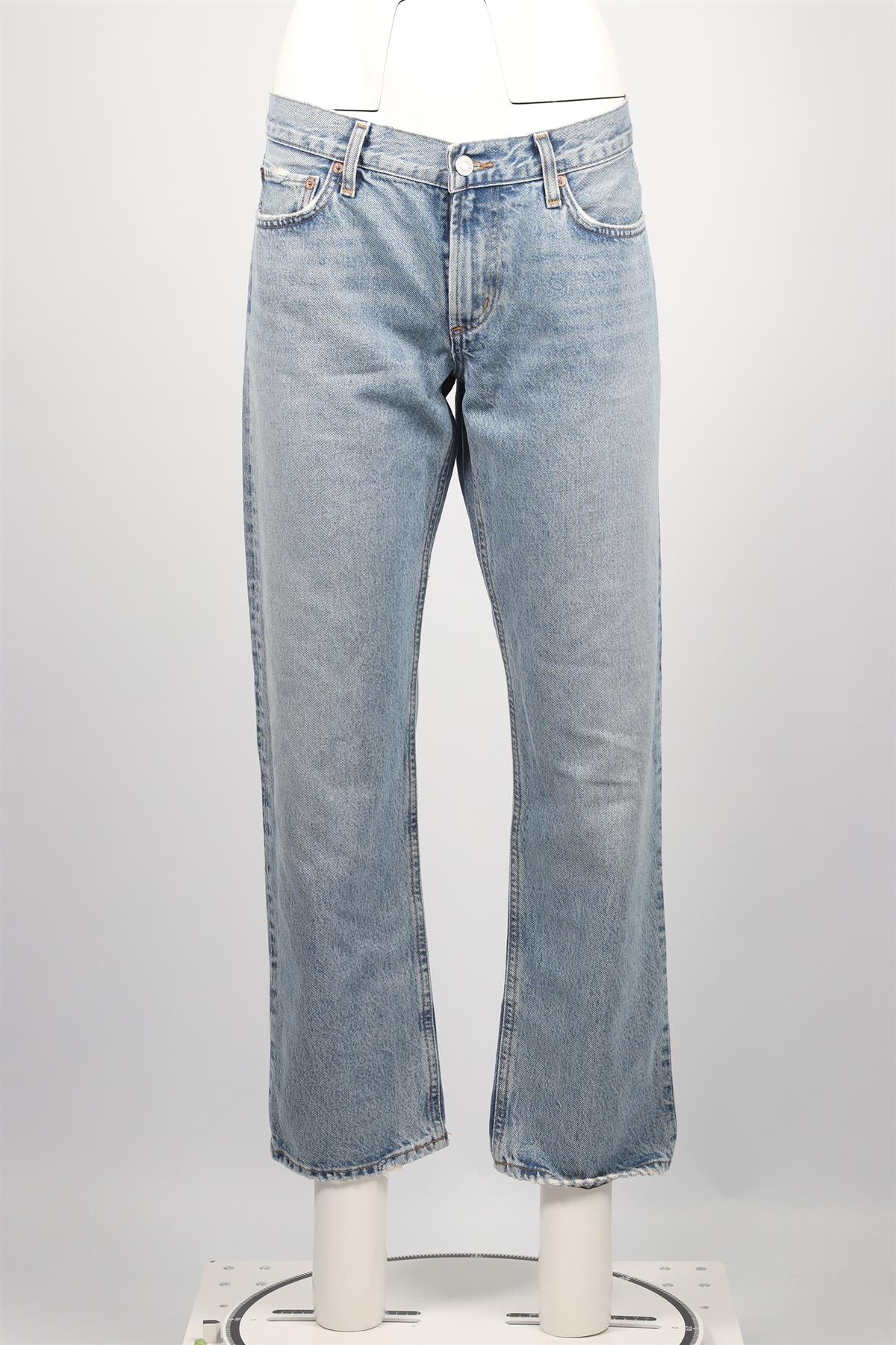 AGOLDE BLUE LOW RISE STRAIGHT LEG JEANS W30 UK 12 - Image 2
