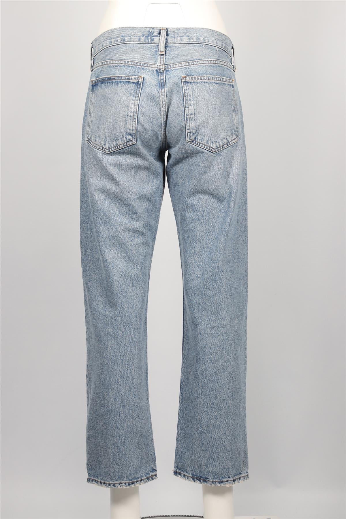 AGOLDE BLUE LOW RISE STRAIGHT LEG JEANS W30 UK 12 - Image 4