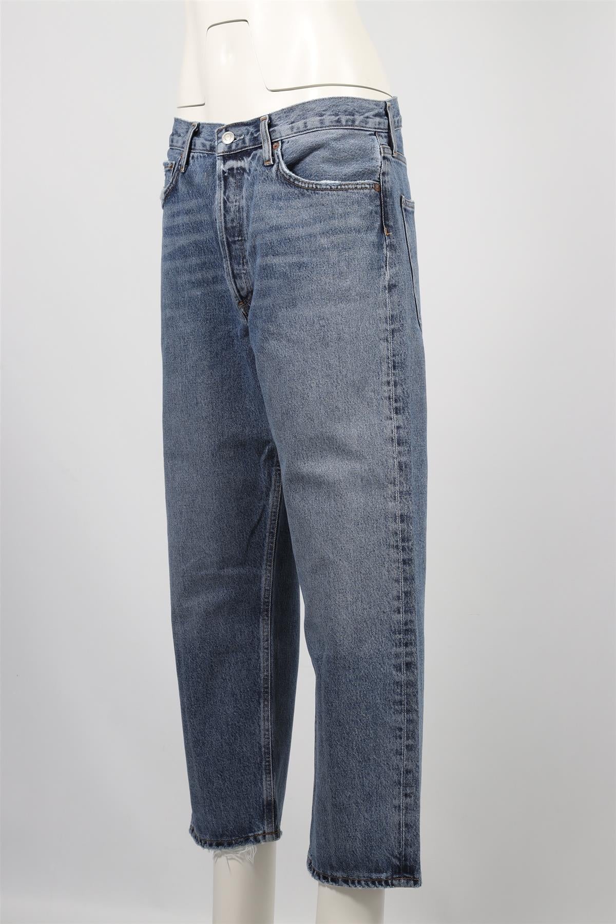 AGOLDE BLUE MID RISE STRAIGHT LEG JEANS W29 UK 10-12 - Image 3