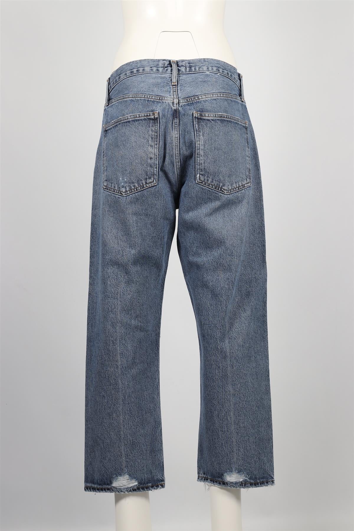 AGOLDE BLUE MID RISE STRAIGHT LEG JEANS W29 UK 10-12 - Image 4