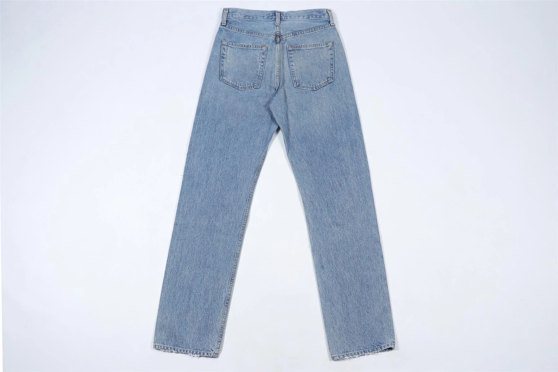 AGOLDE BLUE RIPPED DENIM JEANS W24 UK 6 - Image 4