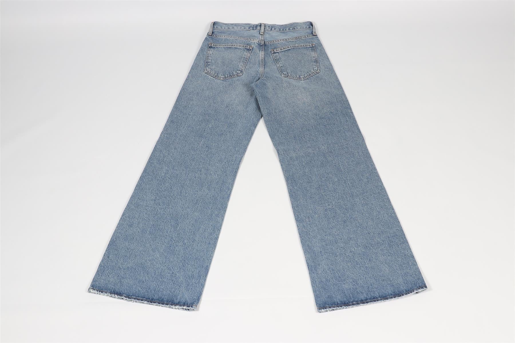 AGOLDE BLUE WIDE LEG JEANS W 24 UK 6 - Image 6