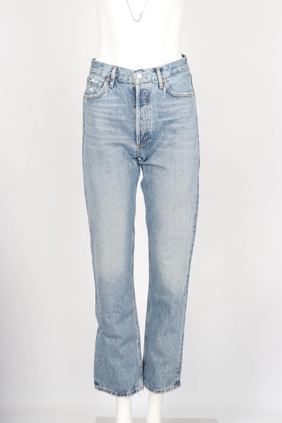 AGOLDE DISTRESSED HIGH RISE STRAIGHT LEG JEANS W27 UK 8-10 - Image 2
