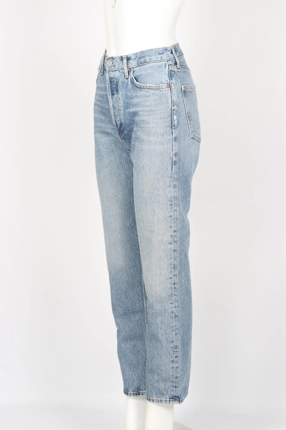 AGOLDE DISTRESSED HIGH RISE STRAIGHT LEG JEANS W27 UK 8-10 - Image 3