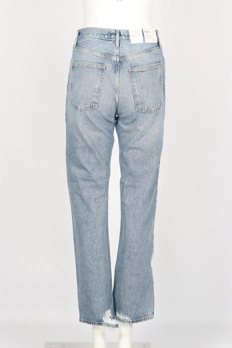 AGOLDE DISTRESSED HIGH RISE STRAIGHT LEG JEANS W27 UK 8-10 - Image 4