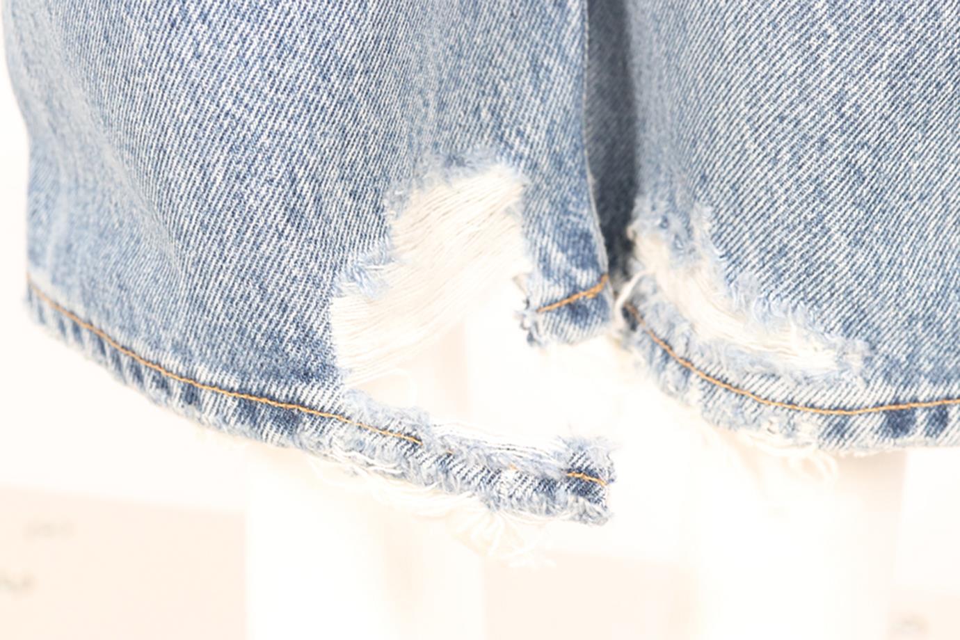 AGOLDE DISTRESSED HIGH RISE STRAIGHT LEG JEANS W27 UK 8-10 - Image 5