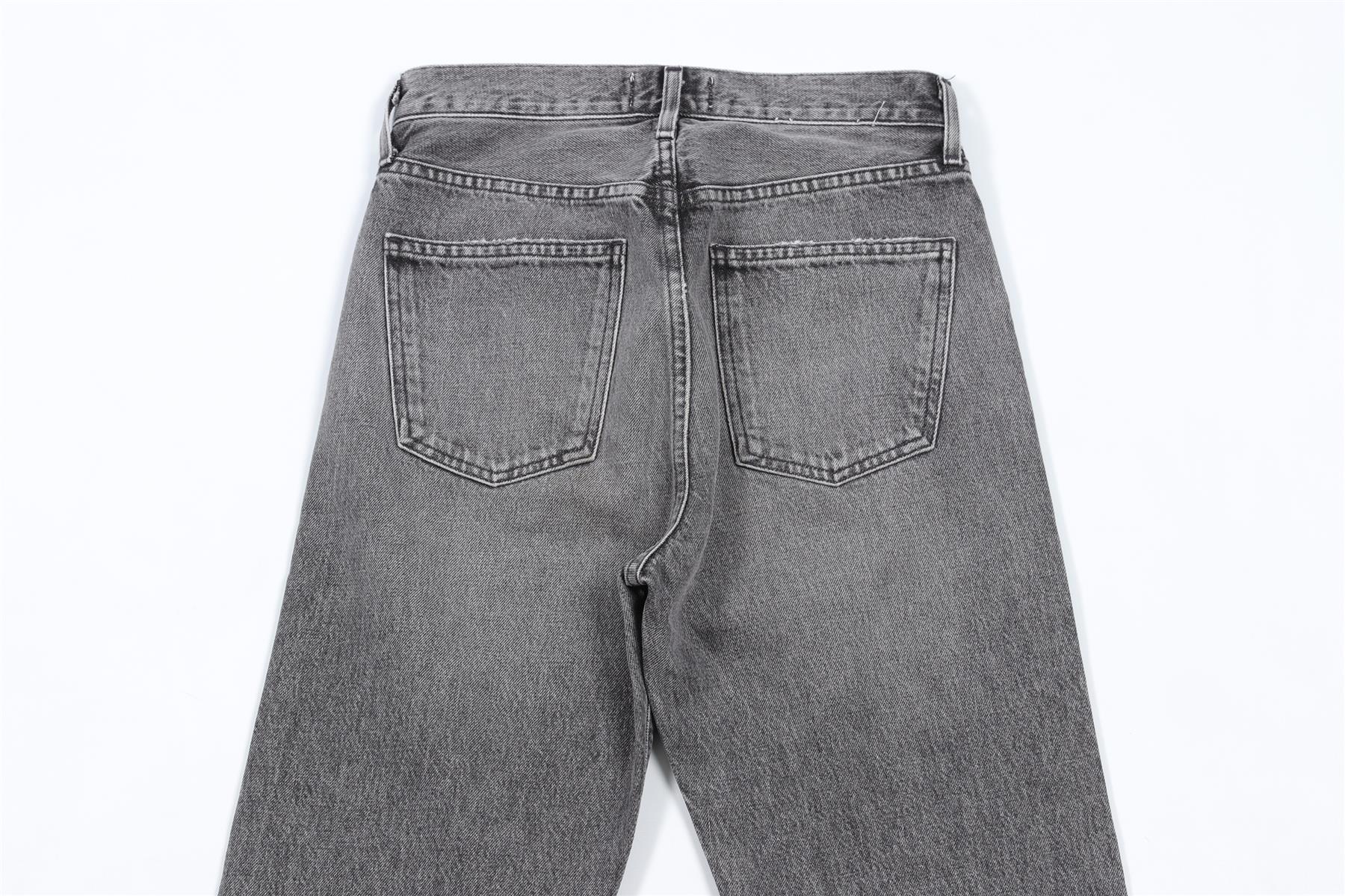 AGOLDE GREY HIGH RISE STRAIGHT LEG JEANS W24 UK 6 - Image 5