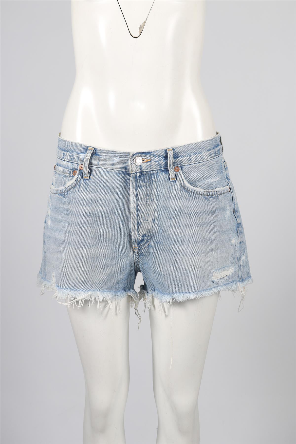 AGOLDE HIGH RISE DENIM SHORTS W28 UK 10 - Image 2