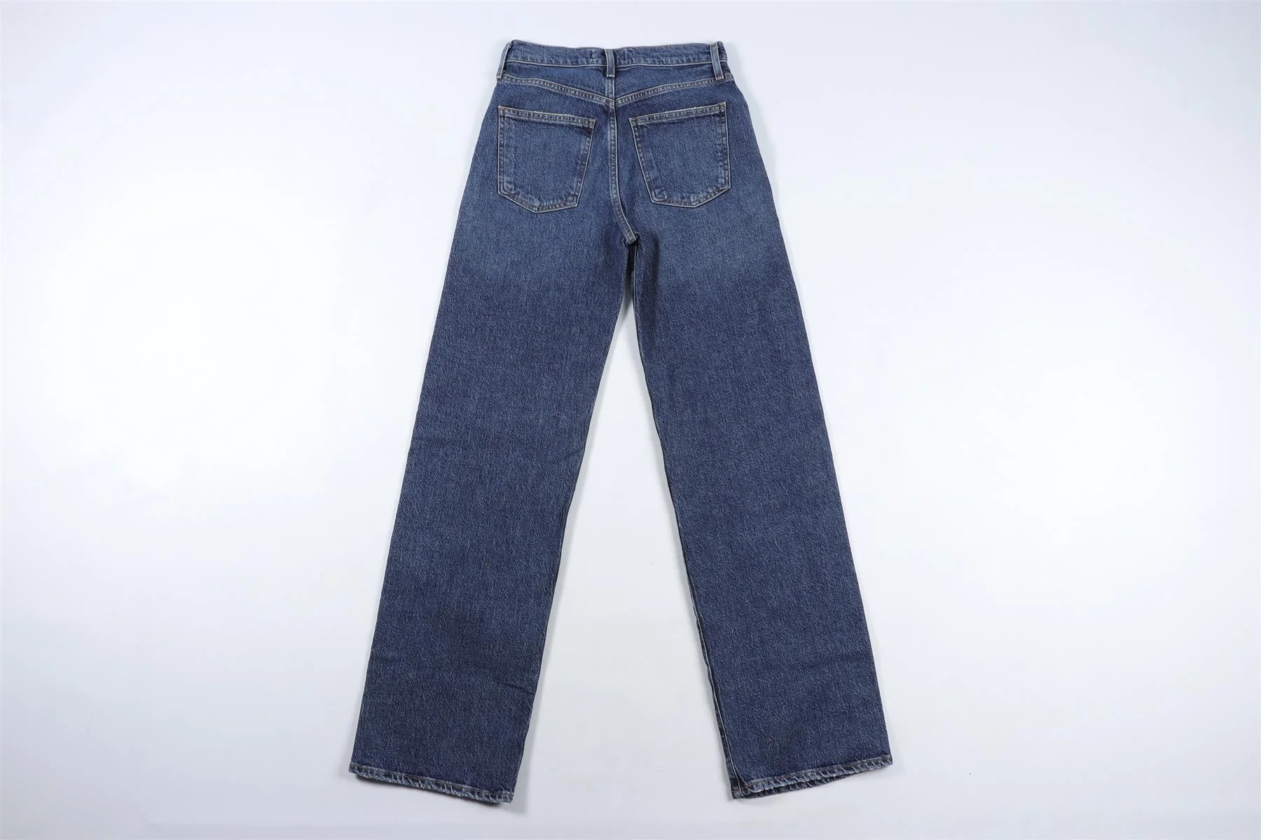 AGOLDE NAVY HIGH RISE STRAIGHT LEG JEANS W24 UK 6 - Image 4