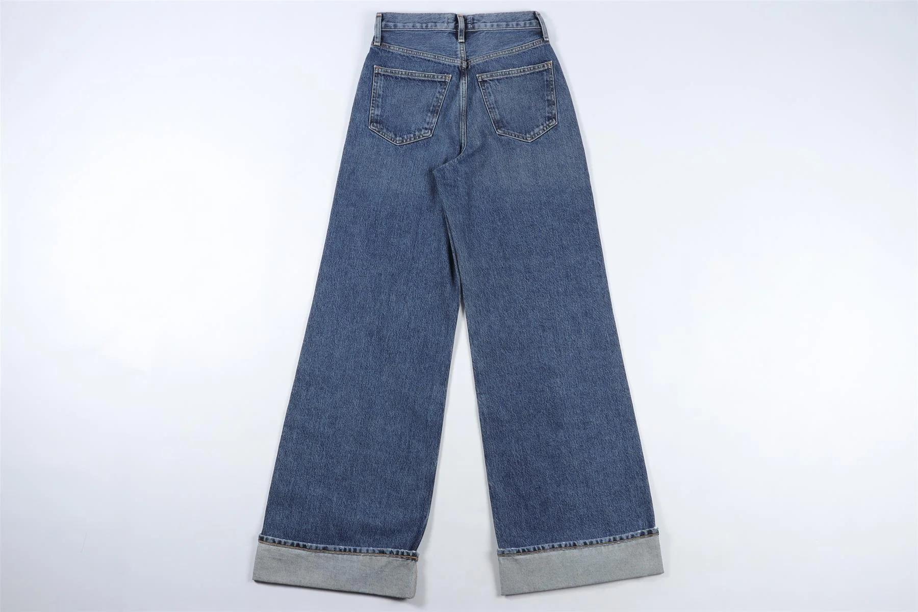 AGOLDE NAVY HIGH RISE WIDE LEG JEANS W23 UK 4 - Image 4