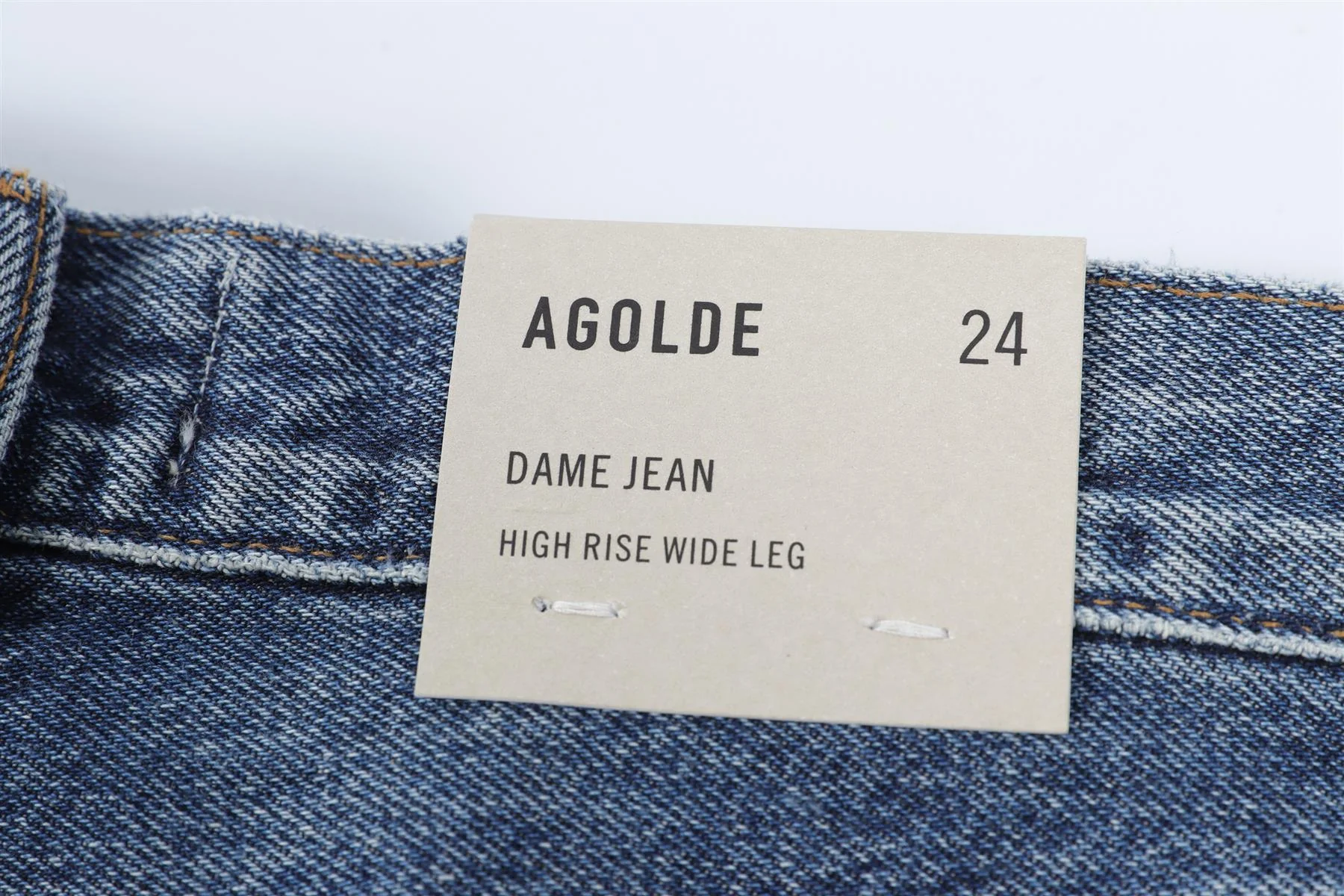 AGOLDE NAVY HIGH RISE WIDE LEG JEANS W24 UK 6 - Image 6