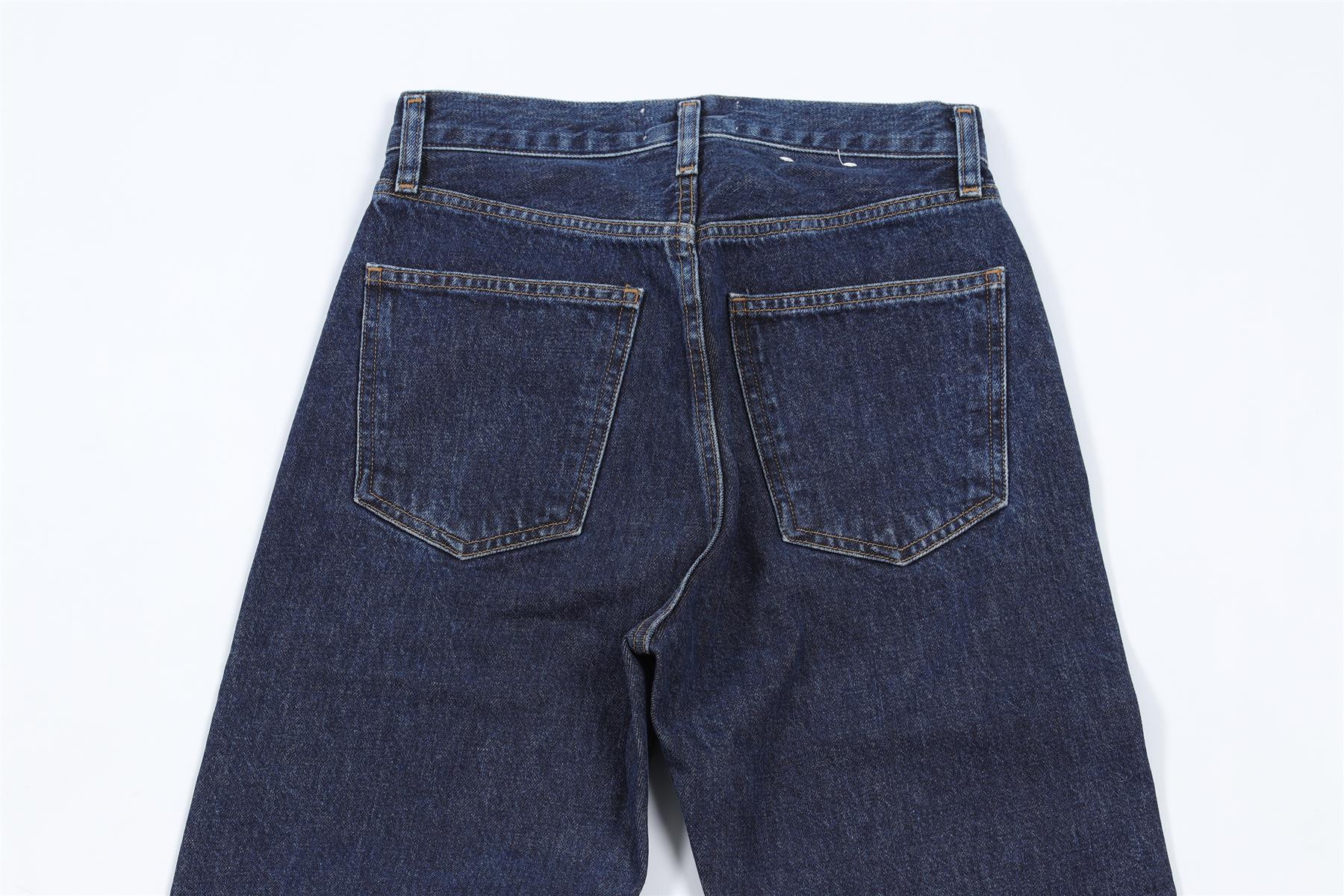 AGOLDE NAVY HIGH RISE WIDE LEG JEANS W24 UK 6 - Image 5