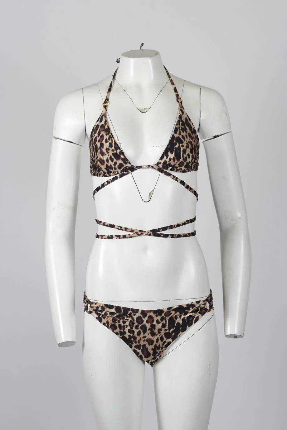 AGUA BENDITA LEOPARD PRINT TRIANGLE BIKINI MEDIUM - Image 2
