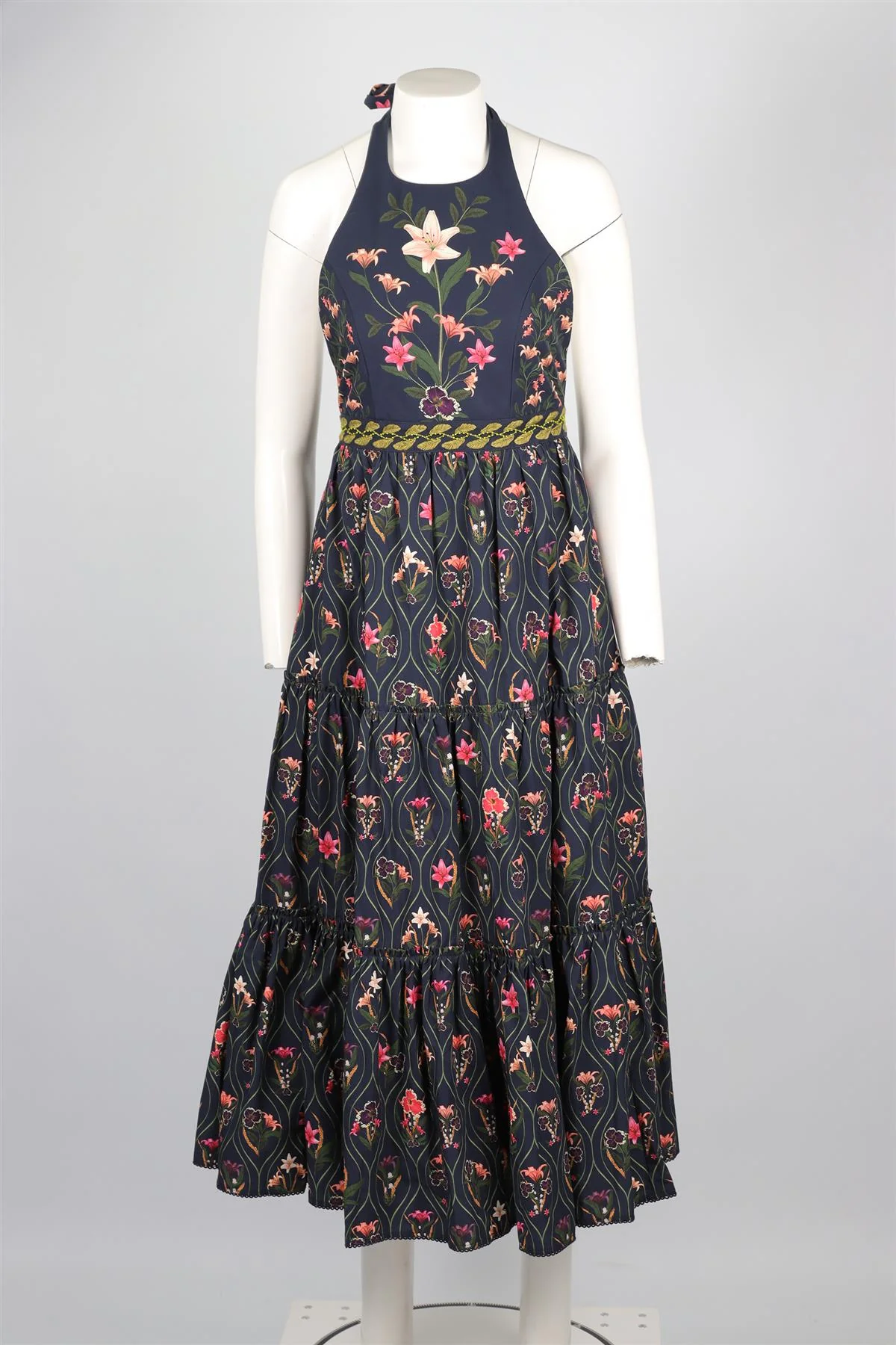 AGUA BY AGUA BENDITA NAVY COTTON MAXI DRESS XLARGE - Image 2