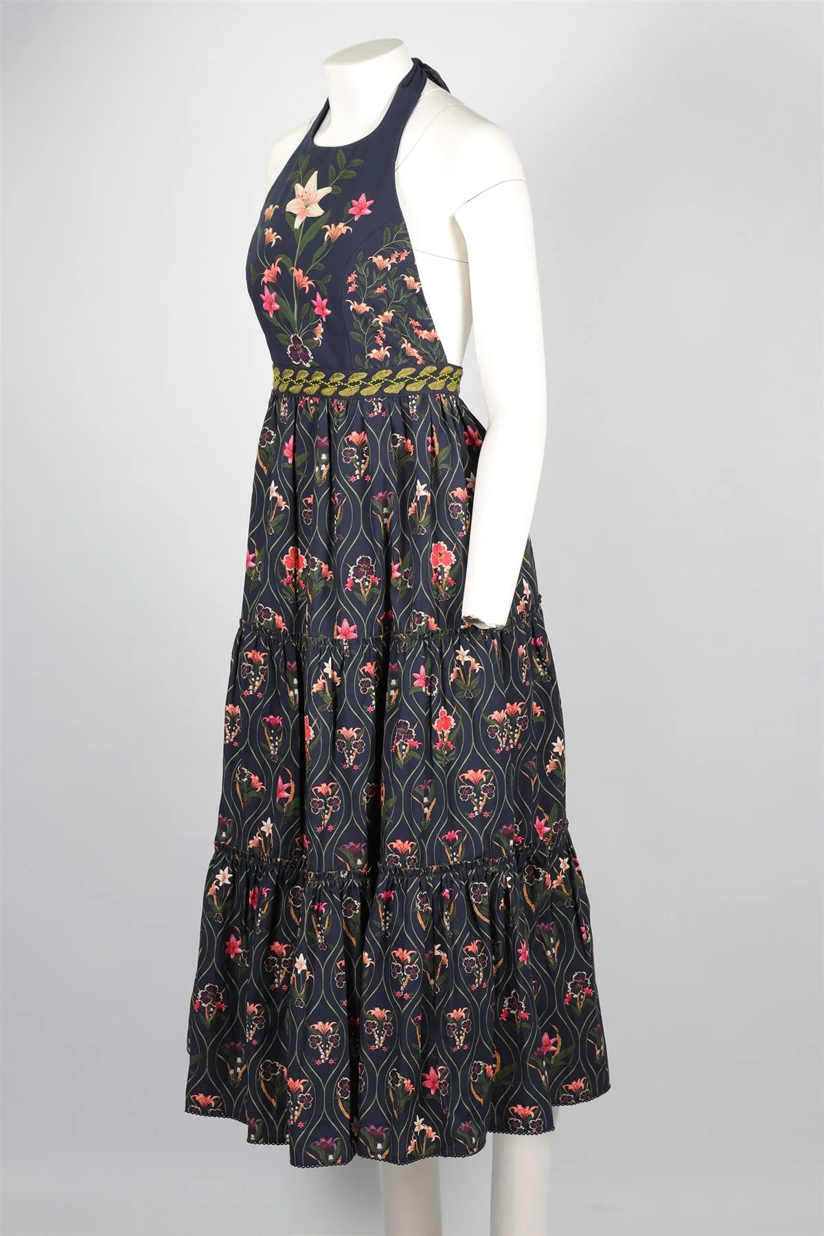AGUA BY AGUA BENDITA NAVY COTTON MAXI DRESS XLARGE - Image 3