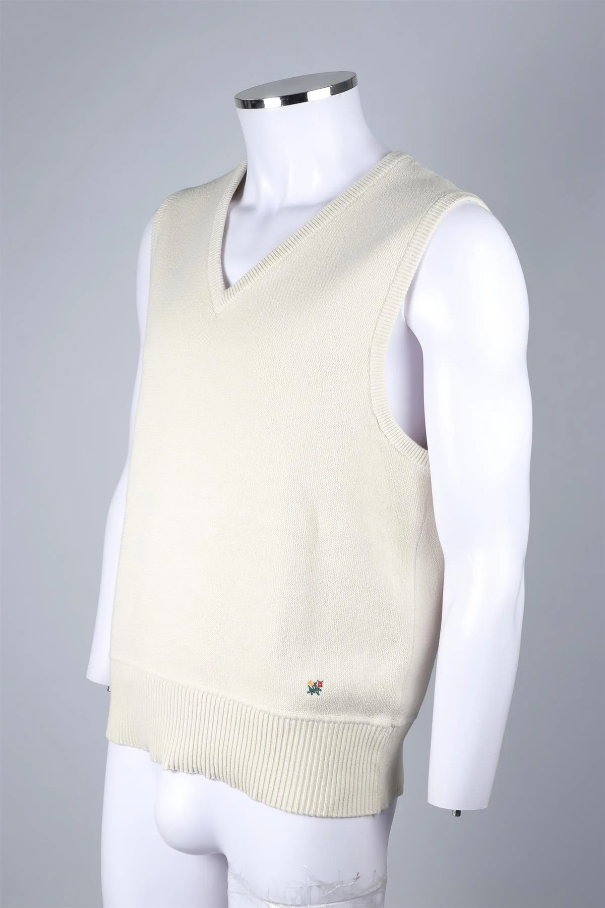 AIMÉ LEON DORE CREAM MEN'S COTTON VEST MEDIUM - Image 3