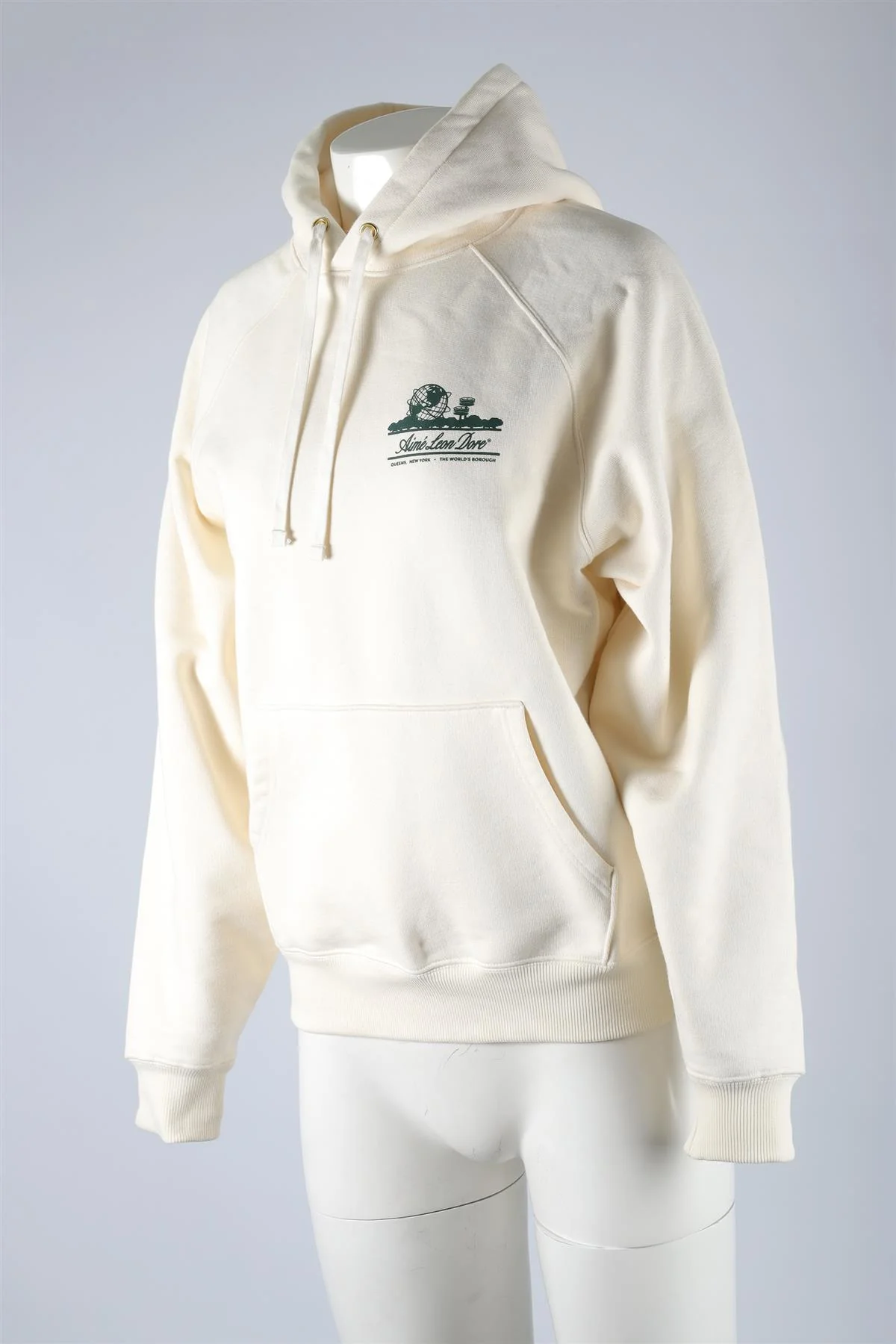 AIMÉ LEON DORE WHITE COTTON HOODIE SMALL - Image 3
