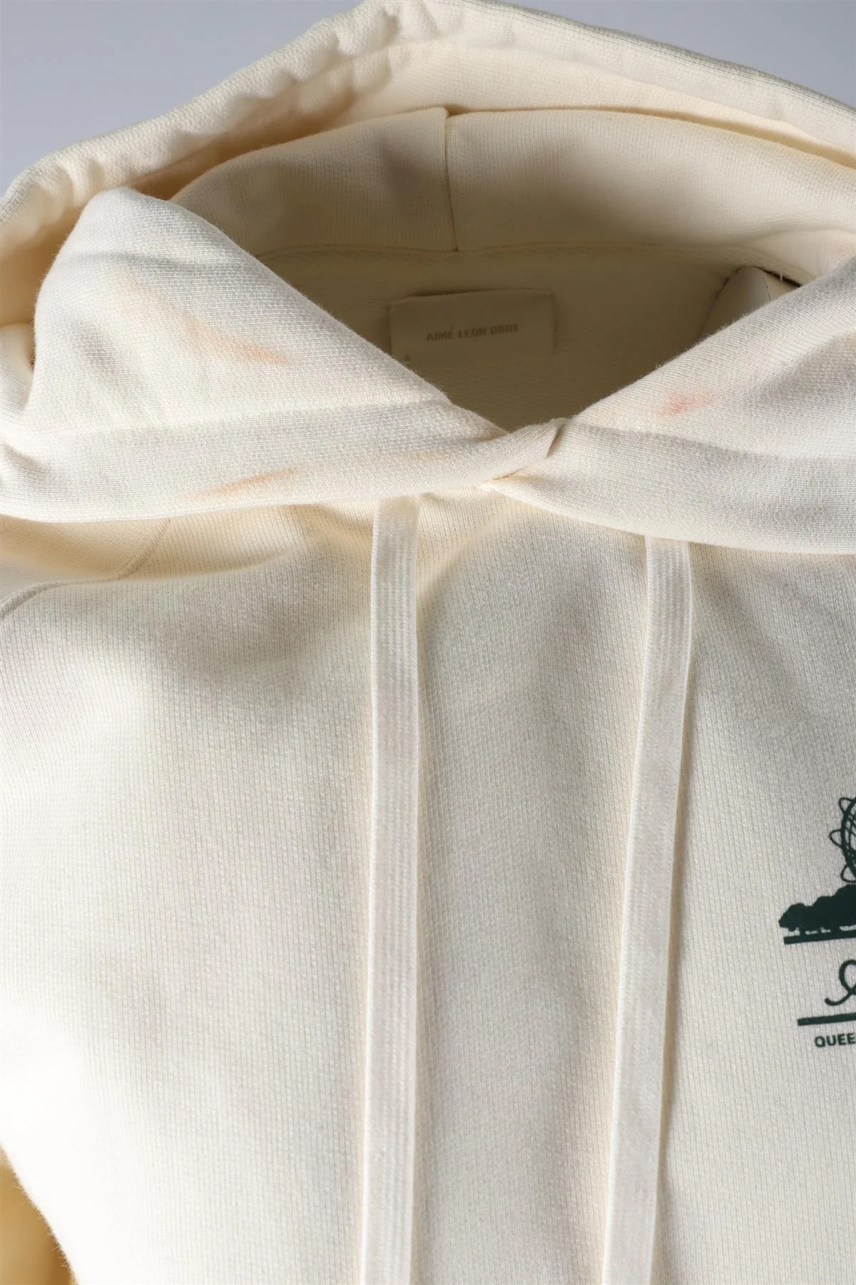 AIMÉ LEON DORE WHITE COTTON HOODIE SMALL - Image 5