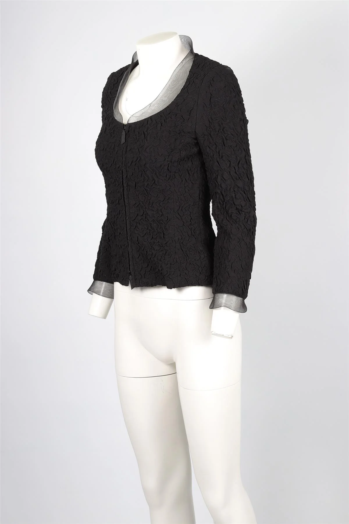 AKRIS BLACK SILK JACKET FR 40 UK 12 - Image 3