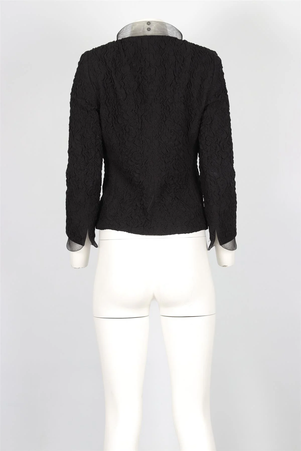 AKRIS BLACK SILK JACKET FR 40 UK 12 - Image 4